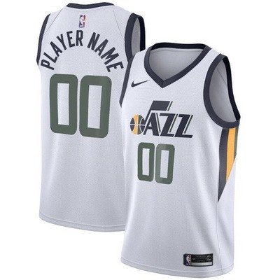 Utah Jazz Customized White Stitched Swingman Jersey