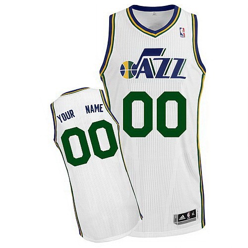Utah Jazz Customized White Swingman Adidas Jersey