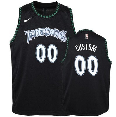 Minnesota Timberwolves Customized Black Classic Stitched Swingman Jersey