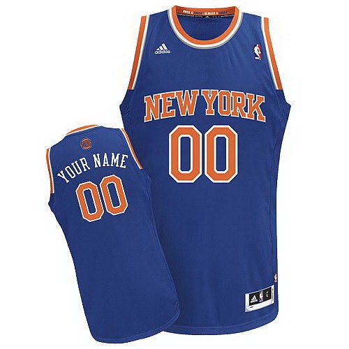 New York Knicks Customized Blue Swingman Adidas Jersey