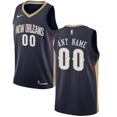New Orleans Pelicans Customized Navy Icon Swingman Nike Jersey
