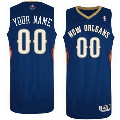 New Orleans Pelicans Customized Navy Swingman Adidas Jersey