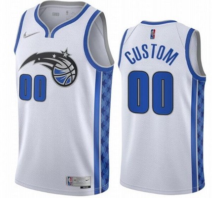 Orlando Magic Customized White 2021 Earned Stitched Swingman Jersey