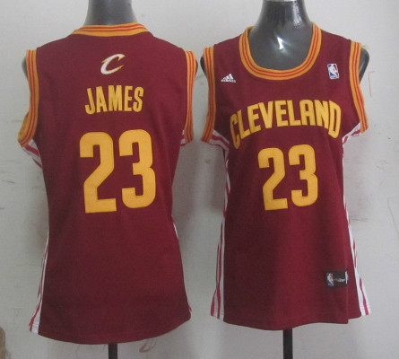 Cavaliers 23 James Red Women Jersey