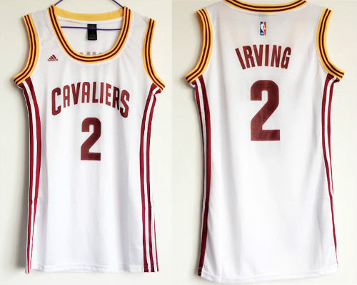 Cavaliers 2 Kyrie Irving White Women Swingman Jersey
