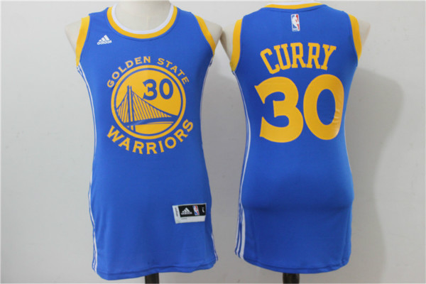 Warriors 30 Stephen Curry Royal Women Swingman Jersey