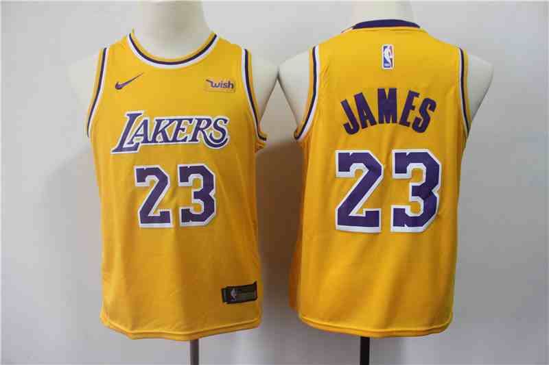 Lakers 23 Lebron James Gold Youth 2019 Nike Swingman Jersey
