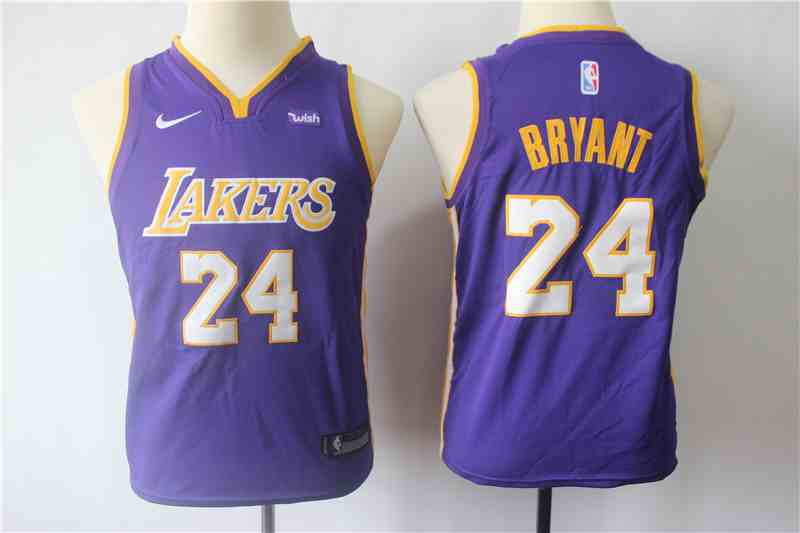 Lakers 24 Kobe Bryant Purple Youth Nike Swingman Jersey