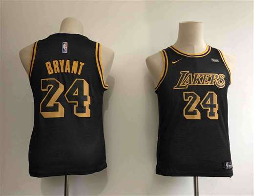 Lakers 24 Kobe Bryant Black 2018-19 City Edition Youth Nike Swingman Jersey