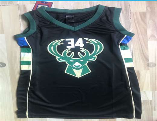 Bucks 34 Giannis Antetokounmpo Black Nike women Authentic Jersey