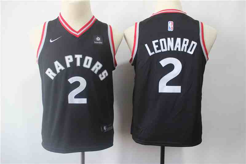 Raptors 2 Kawhi Leonard Black Youth Nike Swingman Jersey