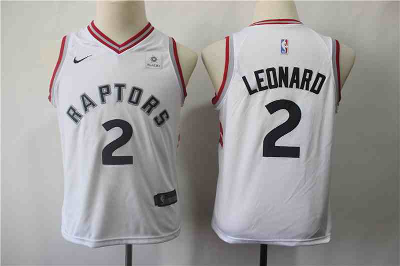 Raptors 2 Kawhi Leonard White Youth Nike Swingman Jersey