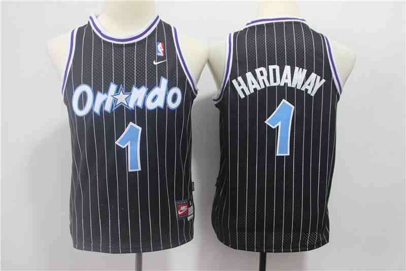 Magic 1 Penny Hardaway Black Youth Nike Throwback Jersey