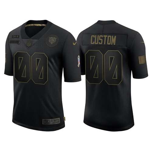 Chicago Bears Customized 2020 Black Salute To Service Limited Stitched Jersey