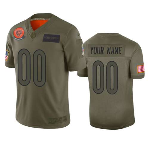 Chicago Bears Customized 2019 Camo Salute To Service NFL Stitched Limited Jersey