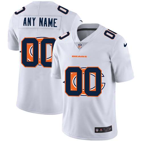 Bears Customized White Team Big Logo Vapor Untouchable Limited Jersey