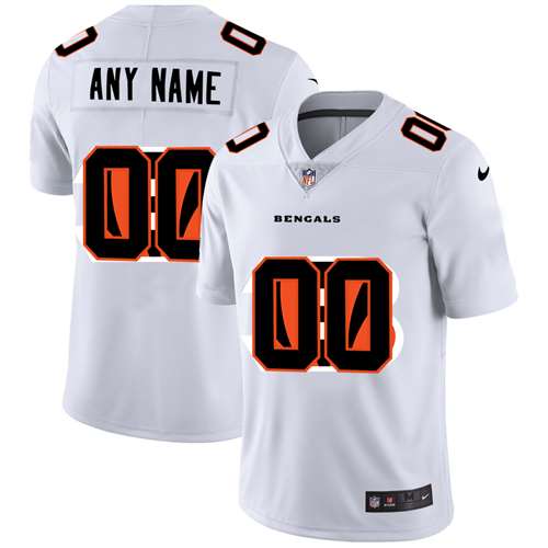 Bengals Customized White Team Big Logo Vapor Untouchable Limited Jersey