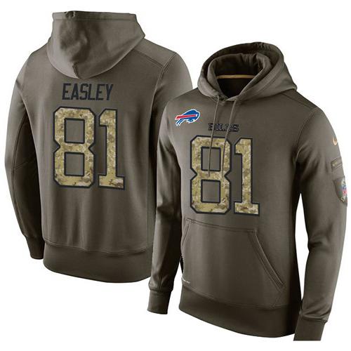 Buffalo Bills Customized Green Olive Salute To Service KO Performance NFL Hoodie