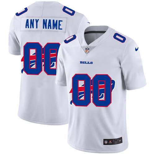 Bills Customized White Team Big Logo Vapor Untouchable Limited Jersey