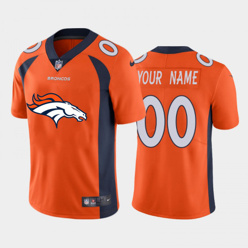 Denver Broncos Customized Orange 2020 Team Big Logo Stitched Limited Jersey