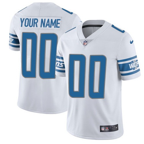 Detroit Lions Customized Limited White Vapor Untouchable Jersey