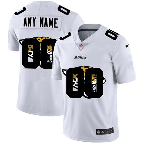 Jaguars Customized White Team Big Logo Vapor Untouchable Limited Jersey