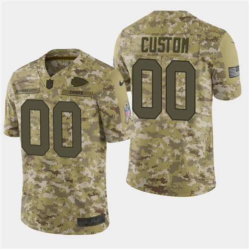 Kansas City Chiefs Customized Camo Salute To Service NFL Stitched Limited Jersey