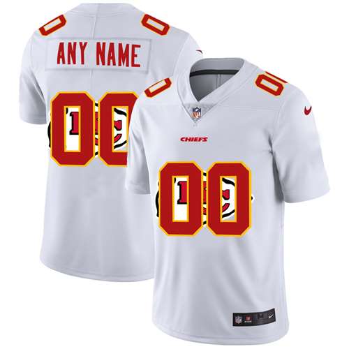 Chiefs Customized White Team Big Logo Vapor Untouchable Limited Jersey