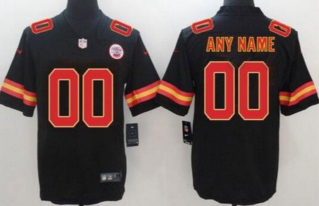 Kansas City Chiefs Customized Limited Black Vapor Jersey
