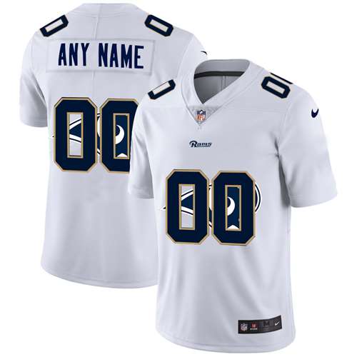 Rams Customized White Team Big Logo Vapor Untouchable Limited Jersey