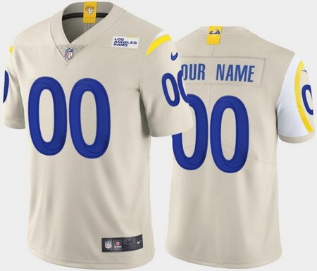 Los Angeles Rams Customized Limited Bone 2020 Vapor Untouchable Jersey