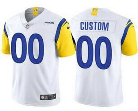 Los Angeles Rams Customized Limited White Alternate Vapor Jersey
