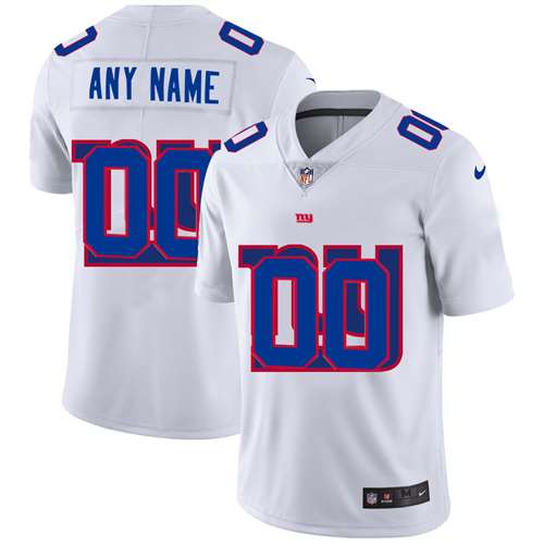 Giants Customized White Team Big Logo Vapor Untouchable Limited Jersey