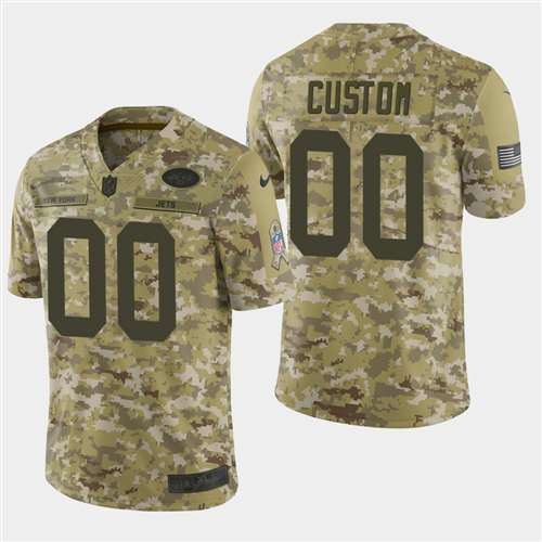 New York Jets Customized Camo Salute To Service NFL