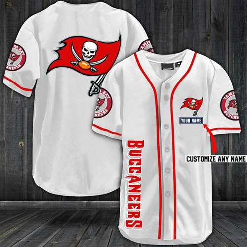 Buccaneers Baseball White Custom Name And Number Jerseys Shirts