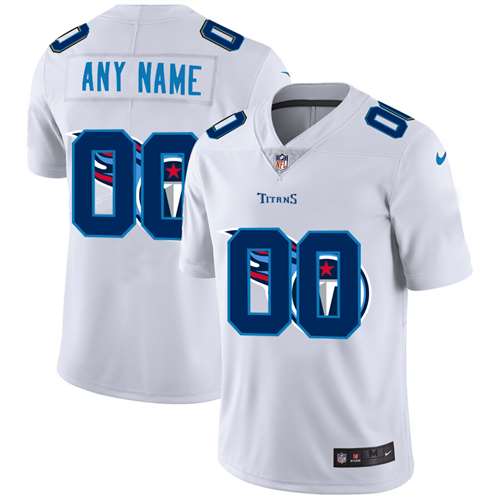Titans Customized White Team Big Logo Vapor Untouchable Limited Jersey