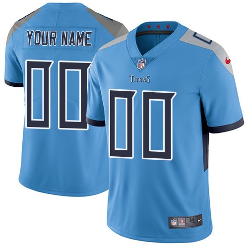 Tennessee Titans Customized Limited Light Blue Vapor Untouchable Jersey