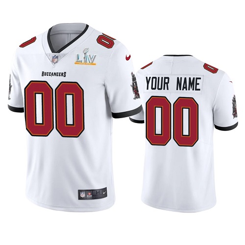 Tampa Bay Buccaneers Customized 2021 White Super Bowl LV Limited Stitched Jersey