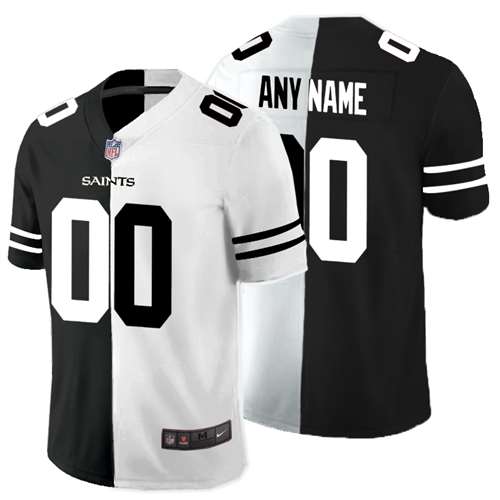 Saints Customized Black And White Split Vapor Untouchable Limited Jersey