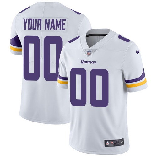 Minnesota Vikings Customized Limited White Vapor Untouchable Jersey