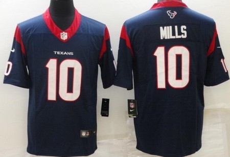 Men's Houston Texans #10 Davis Mills Limited Navy Vapor Jersey
