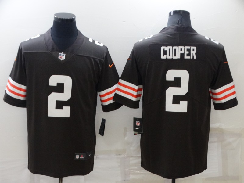 Men's Cleveland Browns 2 Amari Cooper Brown Vapor Untouchable Limited Stitched Jersey