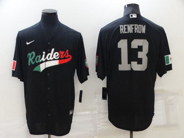 Men's Las Vegas Raiders 13 Hunter Renfrow Black Mexico Stitched Jersey