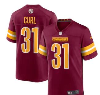 Men's Washington Commanders Kamren Curl Nike Burgundy Jersey