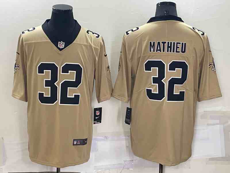 Men's New Orleans Saints  Saints 32 Tyrann Mathieu Gold  Inverted Legend Limited Jersey