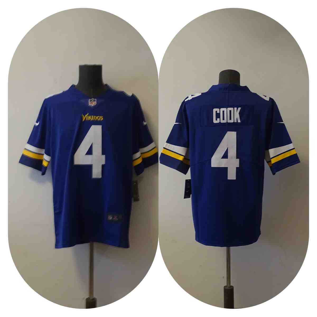 Men's Minnesota Vikings 4 Dalvin Cook Purple Vapor Untouchable Limited Stitched NFL Jersey