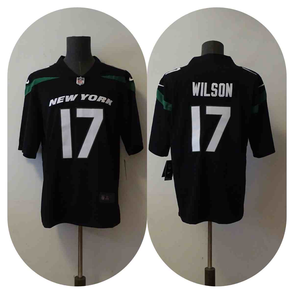 Men's New York Jets 17 Garrett Wilson Black Vapor Untouchable Limited Stitched Jersey