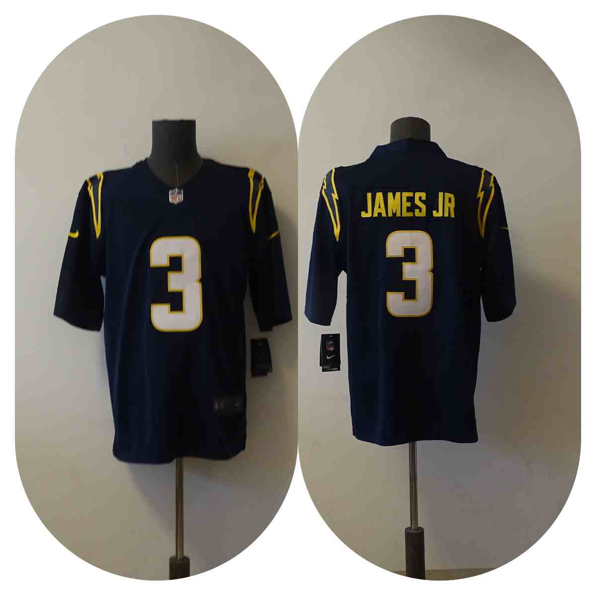 Men's Los Angeles Chargers 3 Derwin James Jr. Navy Blue Vapor Untouchable Stitched NFL Nike Limited Jersey