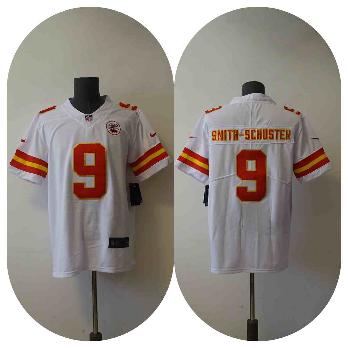 Men's Kansas City Chiefs 9 JuJu Smith-Schuster White Vapor Untouchable Limited Playe Nike NFL Jerseys