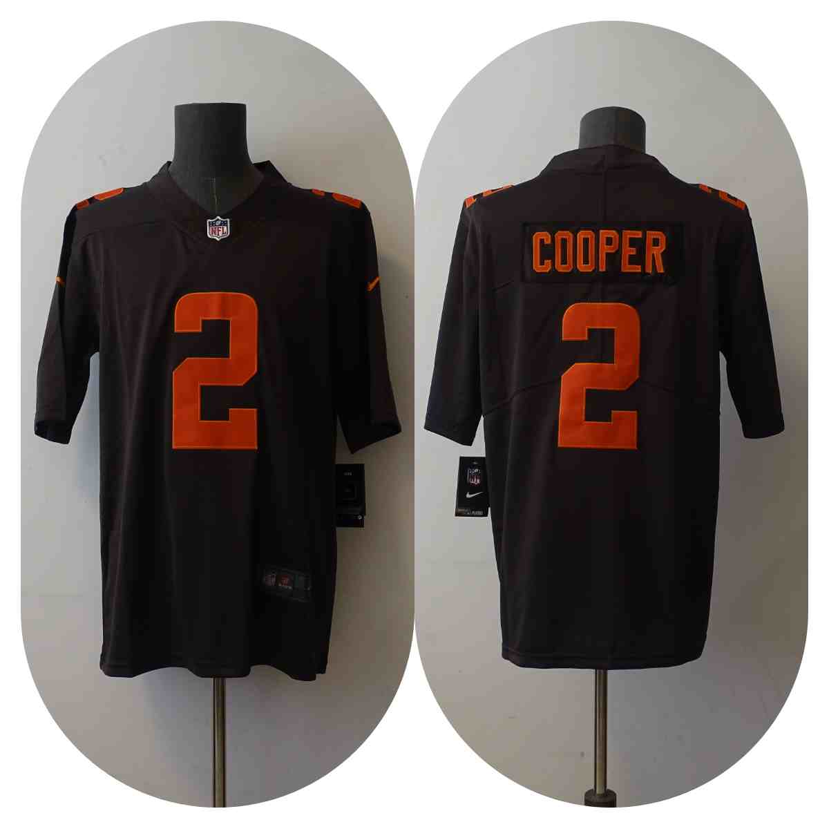 Men's Cleveland Browns 2 Amari Cooper Brown Alternate Vapor Untouchable Limited Jerseys